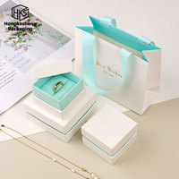 Boîte à bijoux robuste et personnalisée HKSRM, boîte à bijoux en papier de luxe multicolore, ensemble de boîtes à bijoux pour collier et bague, cadeaux écologiques