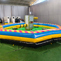 Parcours d'obstacles gonflable Wipe Out, jeu gonflable Meltdown, machine à obstacles rotatifs