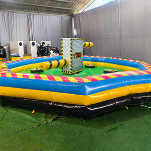 Pista de Obstáculos Inflable <span class=keywords><strong>Wipe</strong></span> <span class=keywords><strong>Out</strong></span>, <span class=keywords><strong>Juego</strong></span> Inflable Meltdown, Máquina de Obstáculos Giratorios - Product Image 4