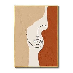 JZMorden decorazioni per la casa Nordic Abstract Women Face Poster opere d'arte figura minimalista e ritratto tela pittura con cornice - Product Image 4