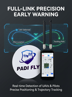 Détecteur de drones portable YYT H2L en ABS avec suivi de rayon 300 MHz~6 GHz, communication FPV et télécommande