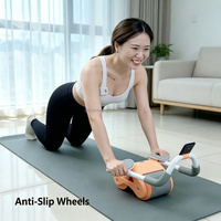 Rueda Abdominal con Rebote Automático para Entrenamiento de Core en Casa, para Hombres y Mujeres Adultos, Ejercicio Deportivo