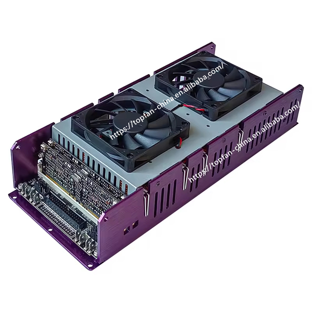 Axial Cooling Fan 24 Vdc Rack Amplifier Module System Cabinet 2U High Chassis Fan