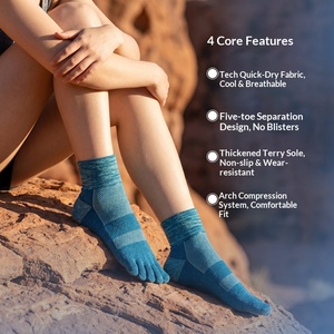 <span class=keywords><strong>Calcetines</strong></span> Deportivos COOLMAX de Cinco Dedos, Medios, con Separación de Dedos, Gruesos, Transpirables, Anti-Fricción, con Soporte de Arco, Personalizables - Product Image 2