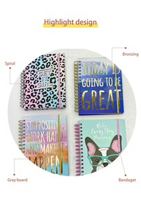 Cuaderno Espiral <span class=keywords><strong>con</strong></span> Cubierta de Letras Bronceadas y Cuerda para Atar - Product Image 3