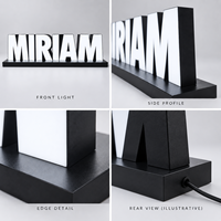 Enseignes lumineuses Gozone : Lettres en relief frontales pour boutique de vêtements, enseigne personnalisée en acrylique avec logo LED