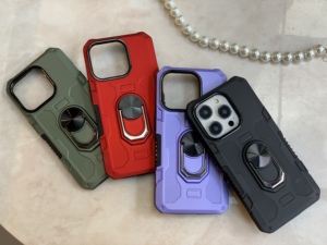 Nueva funda de teléfono móvil resistente a prueba de golpes PC + TPU Armor 360 con soporte de anillo giratorio para Vivo Y12S <span class=keywords><strong>V25</strong></span> Y35 Y16 Y76 Y75 Y15S Y02 - Product Image 6