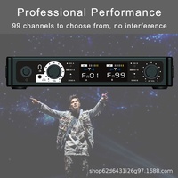 Casque de monitoring intra-auriculaire sans fil TopYun N801 de qualité professionnelle avec suppression du bruit, double canal XLR, 20Hz-20KHz, microphone intégré