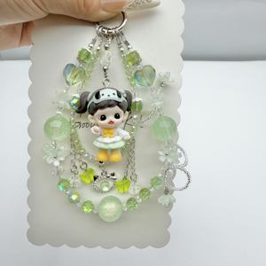 カスタマイズ可能な可愛いドール携帯ストラップ、ユニークなスタイルのためのカラーミックスマッチ - Product Image 1