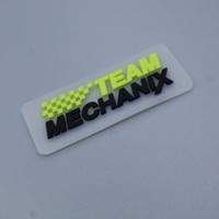Usine personnalisée 3d lettres étiquette en caoutchouc nom Logo Transparent étiquettes de vêtements en Silicone souple pour vêtement