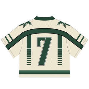 American Jersey Uniforme Corte cuadrado Gráfico Poliéster Deportes Fútbol Camiseta Malla Top - Product Image 2