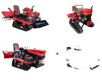 25 35 50 caballos de fuerza, pequeño tractor agrícola de orugas, arado, cultivador rotativo, cultivador