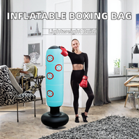 Sac de frappe gonflable en PVC sur pied, remplissable de sable/eau, léger, écologique, 0,7 kg, pour enfants et adultes, portable, pour l'exercice