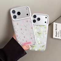 Coques de téléphone portable antichoc en TPU avec protection d'écran, motif floral violet rose, pour modèles 11-15, 14 Pro Max, XS, XR