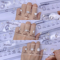 Modèle de taille de diamant blanc fantaisie, ensemble de gabarits de taille de pierre, échantillon de zircon pour la fabrication de bijoux