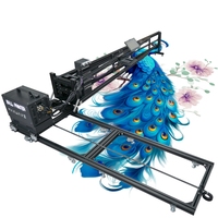 Encre UV 3D design compact peinture sur mur vertical papier peint métal céramique verre imprimante à jet d'encre machine d'impression murale double têtes
