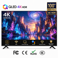 Televisor Inteligente Android QLED 4K de 100 Pulgadas con Pantalla Ultra Grande para Cine en Casa, Hoteles, Salas de Reuniones y Proyectos Comerciales