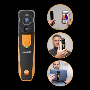 กล้องถ่ายภาพความร้อนอินฟราเรดแบบพกพา Testo 860i Smart พร้อมการเชื่อมต่อแอปสำหรับวิเคราะห์การวัดอุณหภูมิ  พร้อมใบอนุญาตสำหรับการใช้งานภายใต้แบรนด์ส่วนตัว - Product Image 2