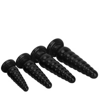 Lot de Plugs Anaux Cône à Cône en PVC Nervuré Multi-Tailles avec Ventouse – Vente en Gros Usine