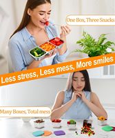 Boîte à lunch en acier inoxydable 304, conteneur alimentaire hermétique et élégant avec couvercle anti-fuite, compartiments et design compatible micro-ondes