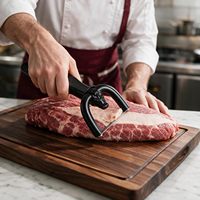 Outil manuel de dégraissage de la viande avec guide incurvé en U pour la préparation de la viande de porc, de bœuf, d'agneau, de bacon et de grillades