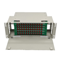 Cadre de distribution de fibre optique (ODF) 72 ports FC APC de qualité télécom, montable en rack 19 pouces, en acier laminé à froid, OEM