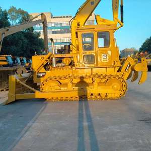 รถดันดินตีนตะขาบ Caterpillar D6D มือสองจากญี่ปุ่นแท้ เครื่องยนต์ CAT 3306 รถดันดินขนาดกลาง พร้อมริปเปอร์ สำหรับงานก่อสร้างปรับระดับพื้นดิน - Product Image 1