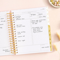 Libreta de Notas Personalizada con Impresión Ecológica, Tapa Dura, Espiral Dorada, Papel de 80/100 Gsm, Diario, Agenda, Planificador Diario, Semanal y Mensual