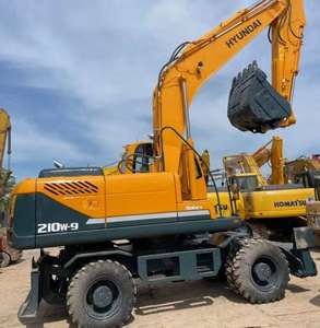 Excavadora de ruedas Hyundai de segunda mano con motor de bomba original, caja de cambios en buenas condiciones - Product Image 4