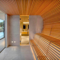 Découpe laser pour centre commercial villa revêtement mural extérieur persiennes décoratives cannelées aluminium métal art lamelles système de panneaux muraux rideaux