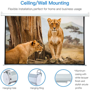 <span class=keywords><strong>Écran</strong></span> <span class=keywords><strong>de</strong></span> <span class=keywords><strong>projection</strong></span> électrique 100 pouces 16:9 HD mural <span class=keywords><strong>motorisé</strong></span> avec télécommande pour cinéma maison et éducation - Product Image 5
