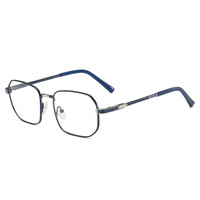 Haute qualité lunettes hommes bleu lumière bloqueurs petit polygone Rectangle noir or métal cadre hommes d'affaires Prescription 2025