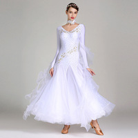 Robe de danse de salon M, vêtements de compétition, spandex/nylon, robe de soirée dansante