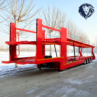 Semi-remorque porte-voitures à 3 essieux, double pont renforcé haute capacité, pour le transport de véhicules, à vendre