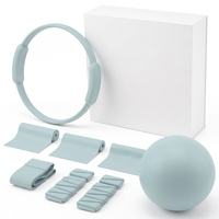 Kit de Entrenamiento de Pilates con Logotipo Personalizado, Anillo de Pilates Mágico y Banda de Resistencia de Tela para Ejercicios de Flexibilidad