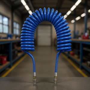 Tuyau d'air en spirale PU 98 Shore, tuyau en polyuréthane enroulé pour outils pneumatiques - Product Image 3