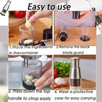 Presse-ail manuel en acier inoxydable, hachoir à oignon et légumes, gadget de cuisine