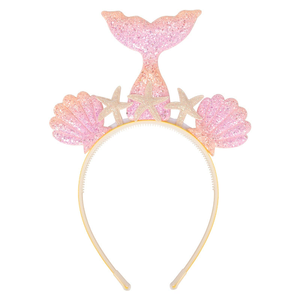 Bestseller Kinder Exquisite Haaraccessoires Regenbogen Meerjungfrau Stirnband Prinzessin Meerjungfrau Tüllblume & Cartoon Tier Haarschmuck - Product Image 2