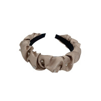 Élégant Bandeau Plissé Rembourré en Velours Vintage pour Femme Automne Hiver, Chouchous et Accessoires Cheveux Designer pour Femme Jinhong