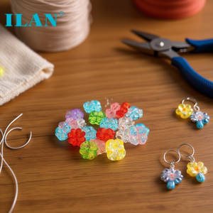 Ilan Abalorios Perline a Forma di Fiore 13mm 15g per Creazione di Gioielli - Product Image 3