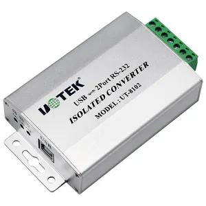 2 cổng USB để RS-232 chuyển đổi RS232 để USB chuyển đổi Adapter kết nối với cách ly quang học UT-8102 chấp nhận tùy chỉnh