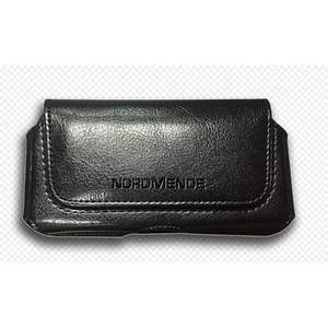 Funda de Teléfono Tipo Cartera Horizontal Universal Nordmende con Ranuras para Tarjetas, Negra, Cuero Artificial con Grabado - Product Image 1