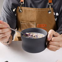 Bol à céréales en porcelaine recyclée Collection Aurelia Black Vaisselle en céramique noire durable Bol Ramen | YST Ceramics Factory