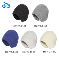 Bonnet tricoté chaud de protection pour les oreilles, double couche de fil, bonnet de sport, casquette de cyclisme, bonnet de vélo
