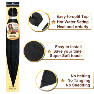 <span class=keywords><strong>Factory</strong></span> <span class=keywords><strong>Outlet</strong></span> Alta calidad 26 "100g Trenzas preestiradas Caja de fácil instalación Trenzas <span class=keywords><strong>Jumbo</strong></span> Crochet Extensión de cabello sintético Crochet - Product Image 6