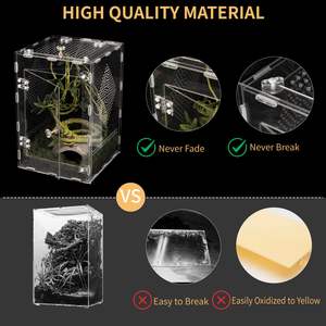 Terrarium en acrylique micro-transparent pour reptiles, mini <span class=keywords><strong>cage</strong></span> pour tarantules, présentoirs pour l'exposition - Product Image 6