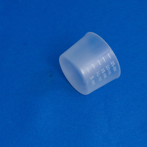 Vaso Redondo de Vidrio de Pared Simple con Asa, 98 mm de Diámetro, con Medidas Grabadas - Product Image 6