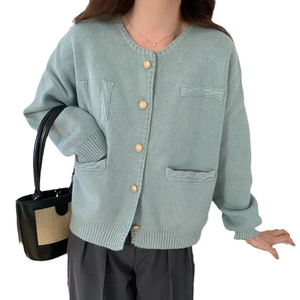 Cárdigan de Punto Personalizable de Alta Gama para Mujer, Nuevo Estilo, Holgado, Suéter de Moda para Mujer, Ropa Exterior - Product Image 6