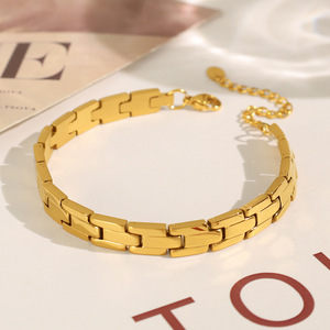 Geometric Titanium Steel <b>Bracelet</b> Gold <b>Silver</b> Unisex Jewelry Gift Fashion <b>Cuff</b> <b>Bracelet</b> SL138 - Product Image 5