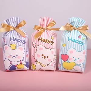 Bolsa portátil con cordón y lazo, diseño navideño, para regalos de Navidad y Año Nuevo, bolsa para empacar pasteles y galletas. - Product Image 1